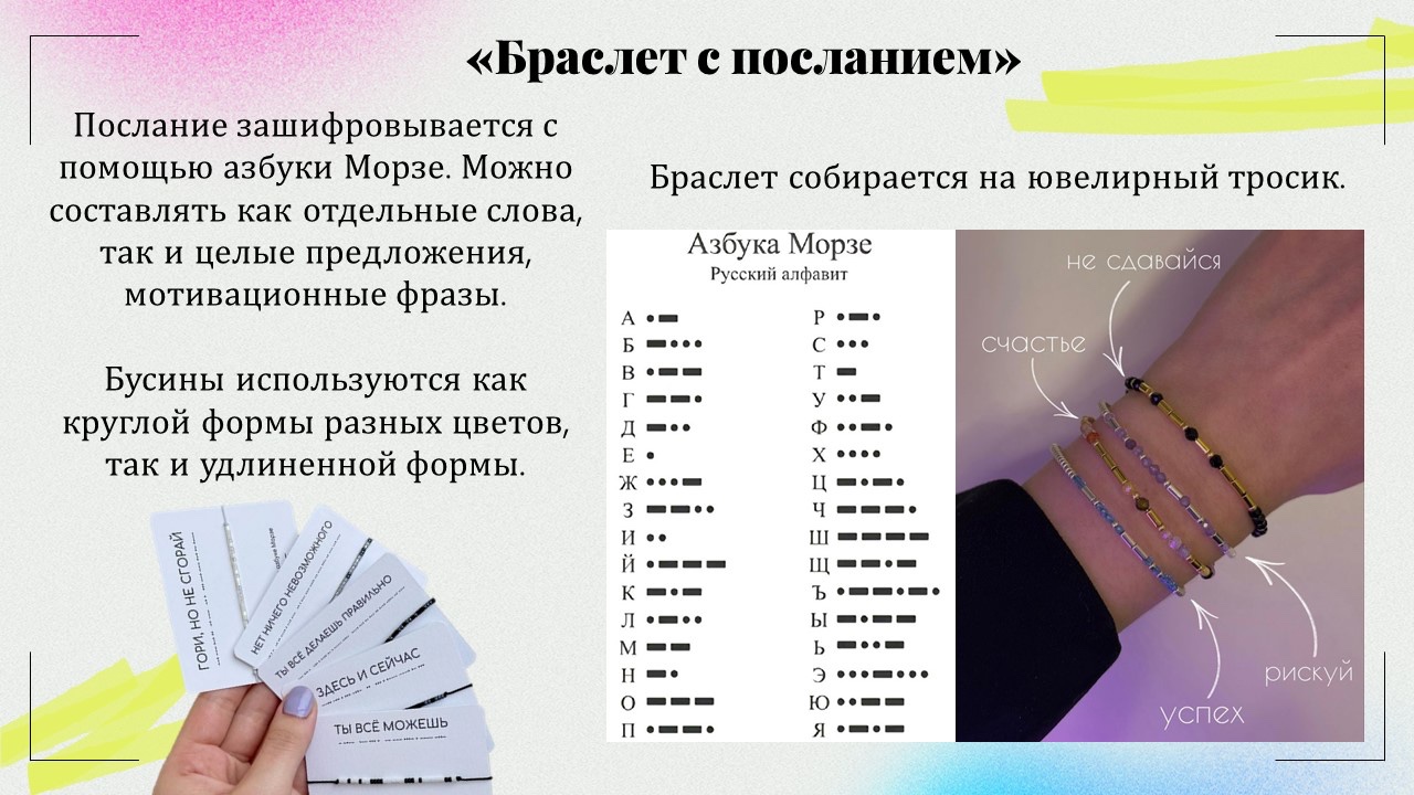 Презентация: Браслет с посланием