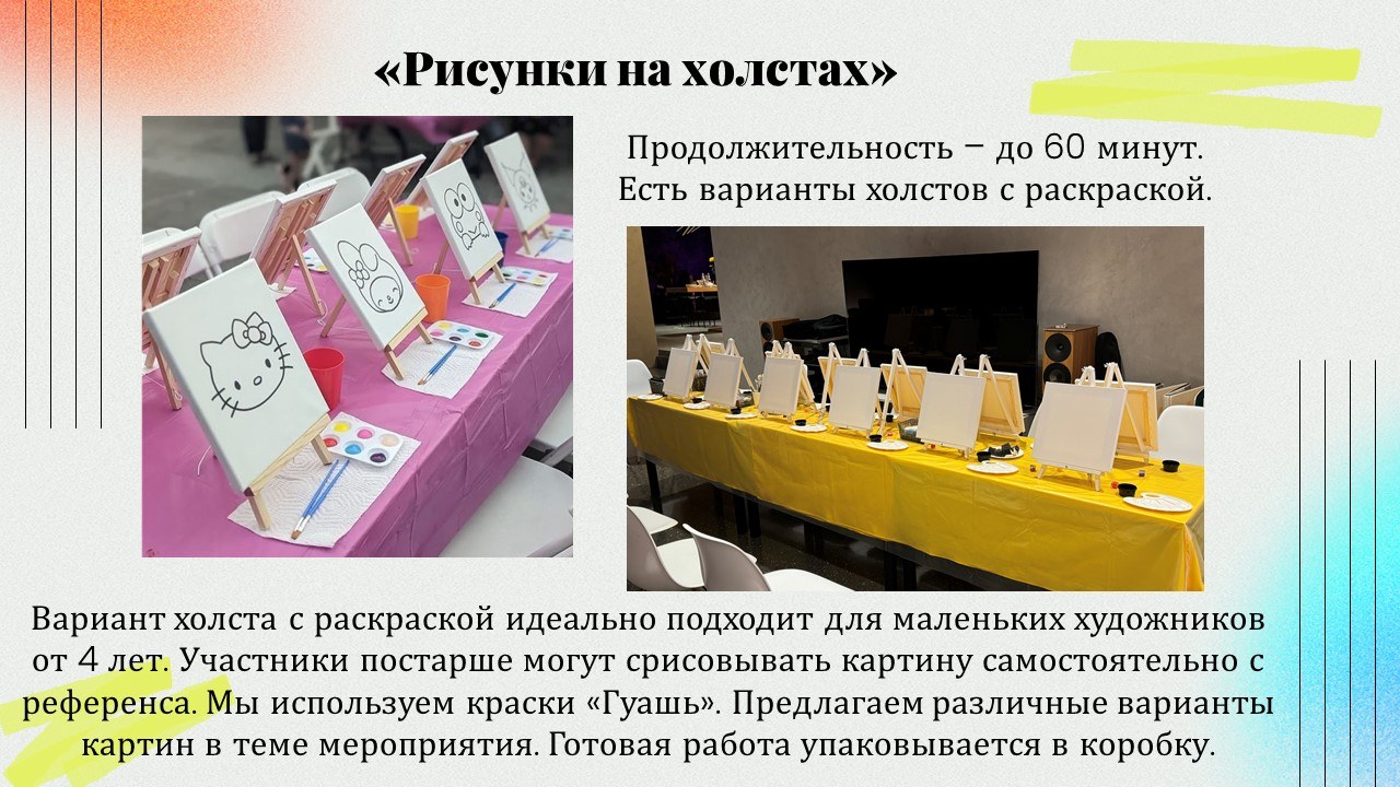 Презентация: Рисунки на холстах