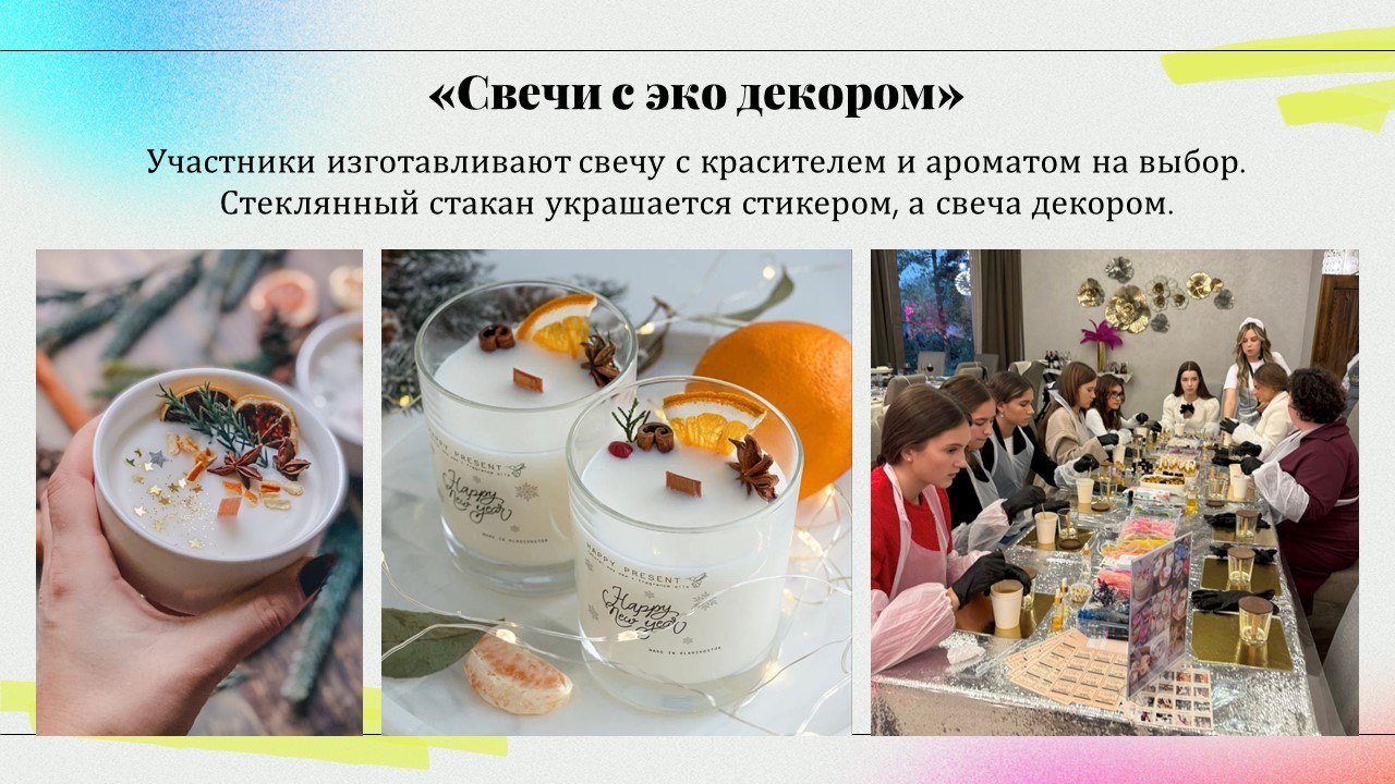 Презентация: Свечи с эко декором